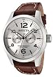 Invicta Men's 0765 II Collection Silver Dial Brown Leather Watch