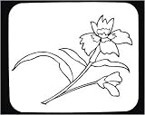 Decorated Mouse Pad with bloom, 