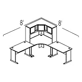 Bush Advantage Light Oak Configuration 19 - Layout for 8' by 8' Workspace