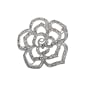 Pave Set Cubic Zirconia Rose Pin - Clearance Final Sale