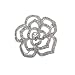 Jewelry : Eve's Addiction Sterling Silver Pave Set Cubic Zirconia Rose Pin