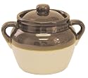 R & M International 1.5 Quart Medium Cermaic Bean Pot, Brown