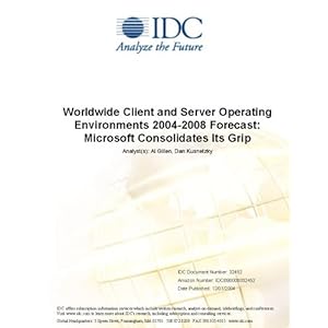 Worldwide Client and Server Operating Environments 2004-2008 Forecast: Microsoft Consolidates Its Grip IDC, Al Gillen and Dan Kusnetzky