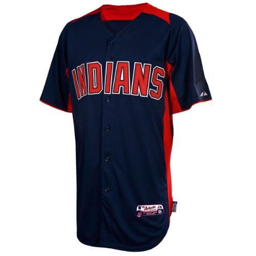 Cleveland Indians Authentic 2012 COOL BASE Batting Practice MLB Baseball Jersey Size L
