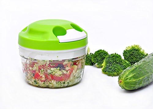 Manual Food Chopper: Compact &amp; Powerful Hand Held Vegetable, Fruits, Nuts, Herbs, Onions, Garlics Chopper.