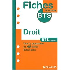 Fiches BTS Foucher : Droit, BTS