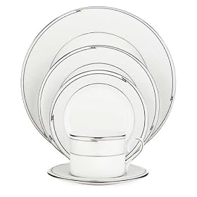 Lenox Tesoro Bone China Platinum Banded 5-Piece Place Setting, Service for 1 by Lenox
