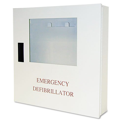 Defibtech Products - Defibtech - Wall Mount Case, Alarmed, White, 18 x 18 x 4 - Sold As 1 Each - Designed for wall mounting a Lifeline AED defibrillator (hardware not included). - Increases visibility and protects AED from theft or damage. - Alarm sounds whenever the cabinet is opened.