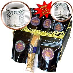 Birds - White Peacock - Coffee Gift Baskets - Coffee Gift Basket by 3dRose LLC