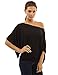 PattyBoutik Women's Kimono Sleeve One Shoulder Tops