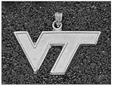 Logo Art Virginia Tech Hokies Sterling Silver Team Font 5/8 Pendant