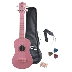 GSI Quality 4-String Soprano Ukulele Mini Guitar Starter Package - For Children, Beginners And Musicians - Pink: Musical Instruments