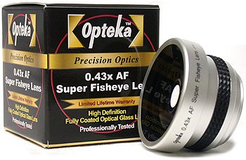Opteka .43x Full Fisheye Lens for Canon ZR300 ZR200 ZR100