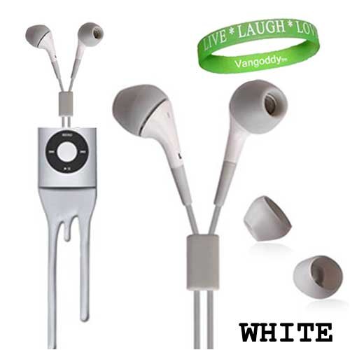 Apple iPod nano 8 GB Silver (5th Generation) NEWEST MODEL iPod Earbuds Headphones for Nano ** WHITE **!!!