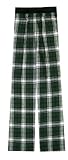 Green & White Plaid Youth Flannel Lounge Pants for boys