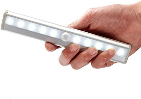 Sdida Motion Sensor LED Night Light, Super Bright 10 LED Light Movement Activated Magnetic Attach or Stick for Closet Hallway Garden Cabinet Stair Fence Step