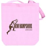 New Hampshire All Soccer Usa States Tote Bag (Pink, Canvas, Unisex)