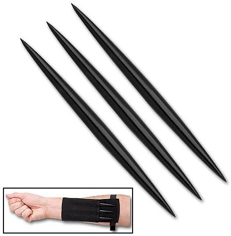 Black Lightning Ninja Throwing Spikes with Sheath