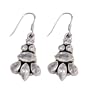 Sterling Silver Zircon Dangle-Earrings Handmade Jewelry 1.5 inch