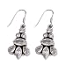 Sterling Silver Zircon Dangle-Earrings Handmade Jewelry 1.5 inch