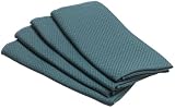 Bardwil Cobblestone 17-inch By 17-inch Set of 4 Napkins, Steel Blue