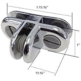 Chrome 3-Way Metal Glass Diplay Connector
