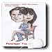 Londons Times Funny Panel Hollywood Cartoons - Tom And Penelope Cruise - Mouse Pads