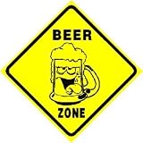 BEER ZONE alcohol bar novelty NEW joke sign