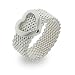 Eve's Addiction Sterling Silver Mesh Heart Ring