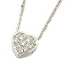 14Kt White Gold Stunning Diamond Heart Necklace