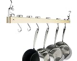 92 cm Deluxe Ceiling Mounted Single Wooden Pot Rack