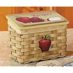 Buy Apple Woven Basket Recipe Card Holder Storage Kitchen