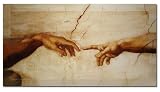 MICHELANGELO Creation of Adam Bild 100 cm x 60 cm