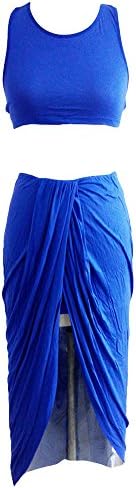 PUMENG Women's Sexy Bandage Backless Nightclub Party Two Pieces Party Dresses Suit