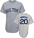 Kevin Youkilis Jersey: Adult 2010 Majestic Road Grey Replica #20 Boston Red Sox Jersey