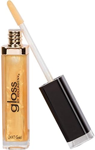 KollagenX Lip Gloss - Infused with 24KT NGT® Nano Gold + Collagen + Vitamin E. Formulated to Enhance Cell Renewal, Reduce Lip Wrinkles and Increase Lip Volume 0.27 fl. oz.