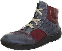 Rieker 44441-16, Damen Fashion Halbstiefel & Stiefeletten, Blau (whitepazifik/vino/kirsch 16), EU 37