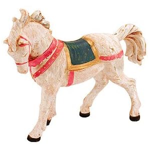 Buy 5  Scale White Horse w  Saddle Blanket 72524 by Fontanini now!