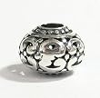 DECORATED Sterling Silver BEAD Charm fits European Bracelet