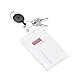 Mudder 5 Pack Black Retractable Carabiner Badge Reels with Key Ring and Badge Strap for ID Badge Holders, Key Cards