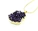 Gold Plate Amethyst Cluster Pendant