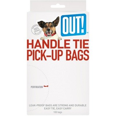 Simply OUT! Waste Pick-Up Handle Tie Bags, 100 Count