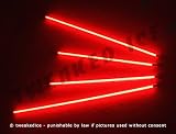 Red Underglow Underbody 4 Pc Car Neon Kit Lights - Brand New - FREE SHIPPING
