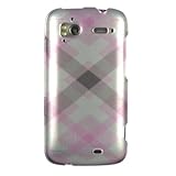 Pink Checker Hard Case Snap On Faceplate Cover For HTC Sensation 4G