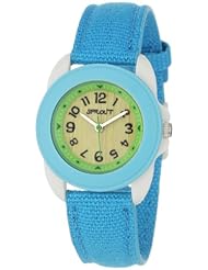 Sprout Unisex ST1009TQIVTQ  Corn Resin and Turquoise Organic Cotton Strap Watch