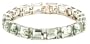 Sterling Silver Green Amethyst Rectangular-Cut Bracelet, 7.25"