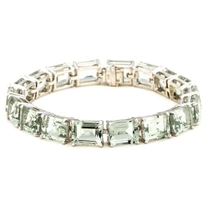 KREMENTZ Charming Brand New Green Amethyst Bracelet With 2.60ctw Precious Stones