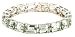 Sterling Silver Green Amethyst Rectangular-Cut Bracelet, 7.25