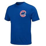 MLB Mens Chicago Cubs Starlin Castro Deep Royal Short Sleeve Basic Tee By Majestic