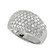 Sterling Silver Pave Dome CZ Ring